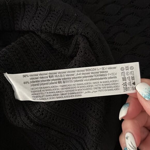 Zara Open Knit Short Sleeve Sweater Size M - Picture 10 of 10